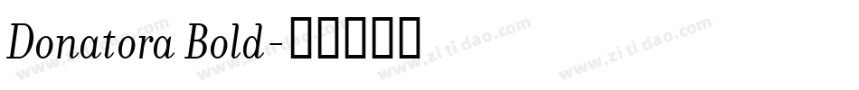 Donatora Bold字体转换